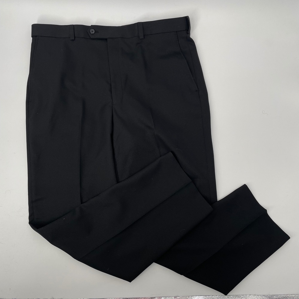 ARCHITECT Men 38x30 Black Classic Fit Wrinkle‎ Free Dress Pants Stretch Extender